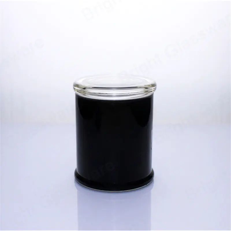 Grande base transparente noir blanc ambre Danube bocaux en verre avec couvercle plat