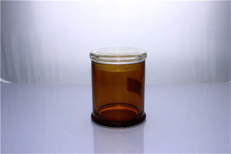 Grande base transparente noir blanc ambre Danube bocaux en verre avec couvercle plat