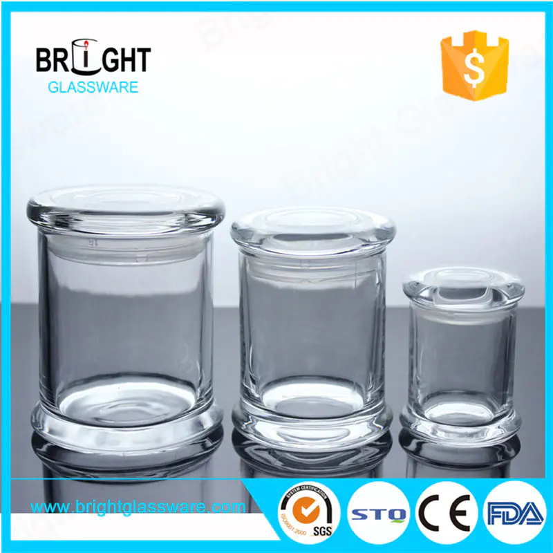 high quality 11 oz 6oz 2oz vintage glass danube jar with flat lid