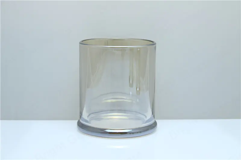 Подсвечник из цветного дунайского стекла с гальваническим покрытием для изготовления свечей