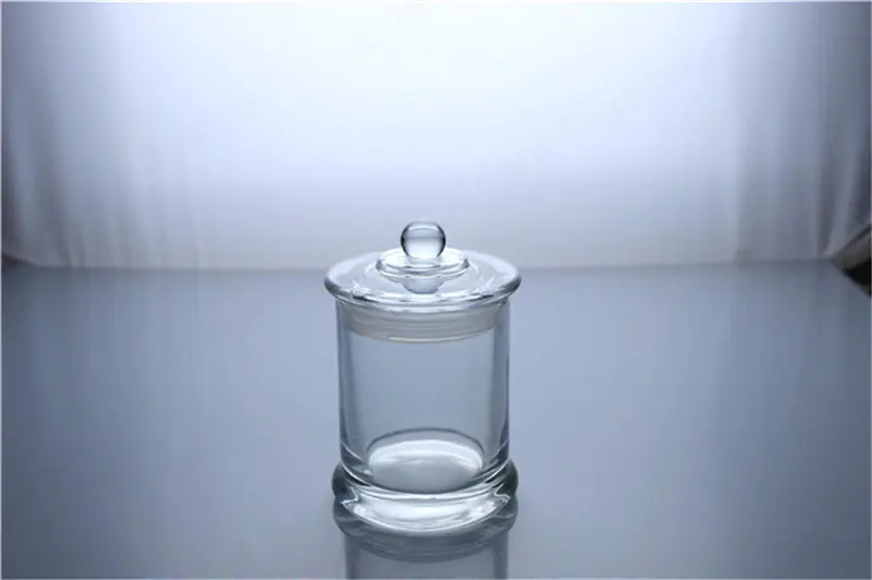 透明迷你 2 盎司 libbey 状态罐，带玻璃盖