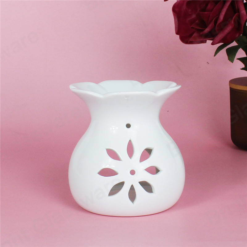 vela de cerámica té luz fragancia esencial cera melt quemador de aceite quemador