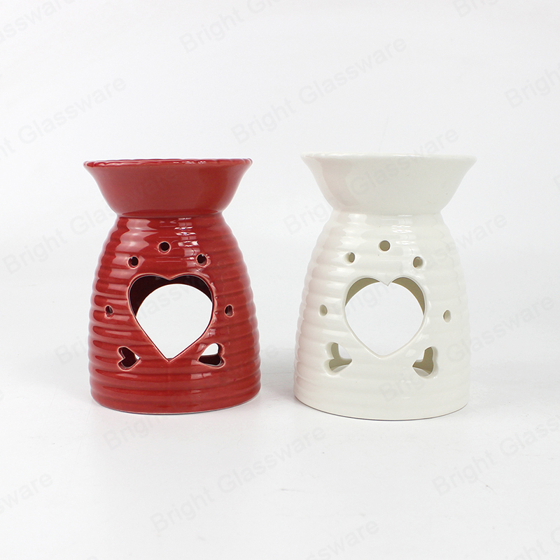 aroma candle oil diffuser red ceramic burners