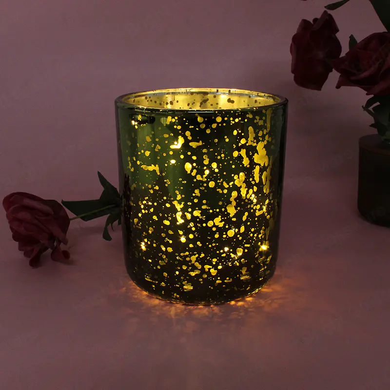sparkle colorful silver cylinder glitter glass candle holders