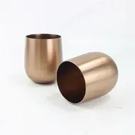 vintage cobre color galvanoplastia artesanía sin tallo taza de agua potable aluminio agua vaso