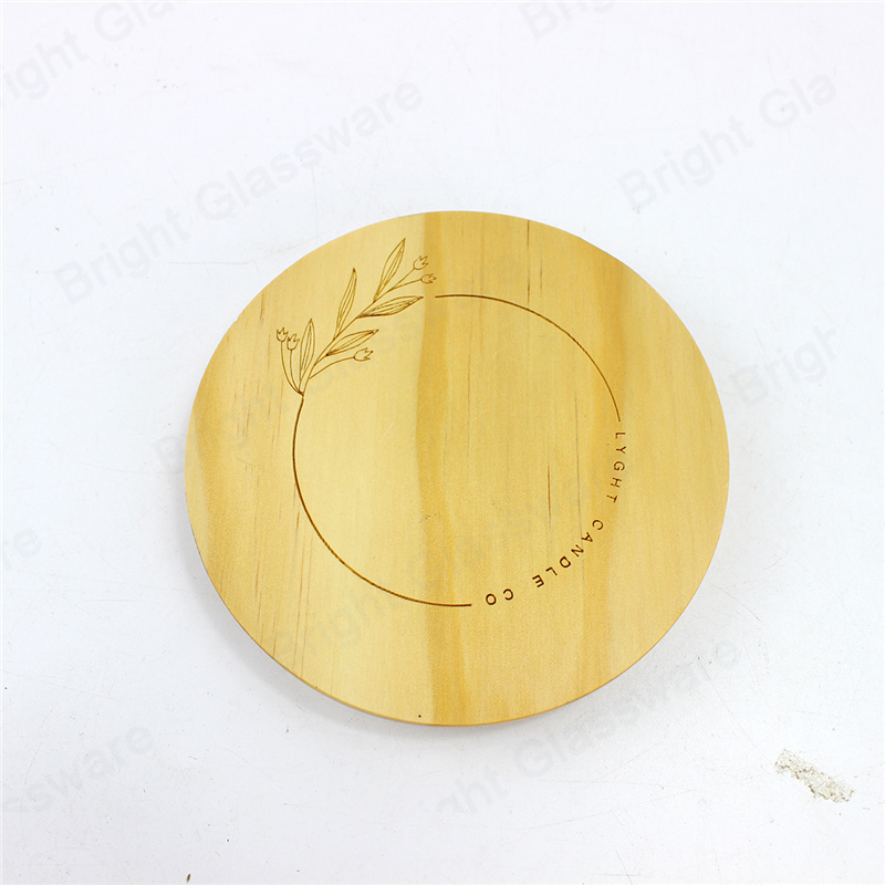 raw maple wooden candle lid for scented candle vessels