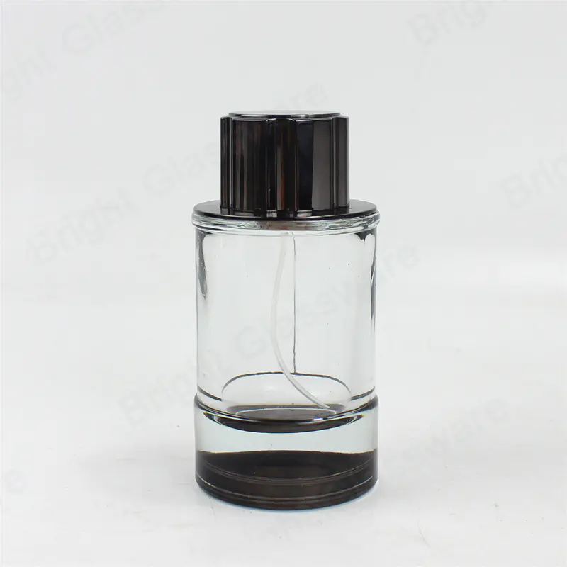磁気キャップ付き空の香水瓶シリンダーガラス