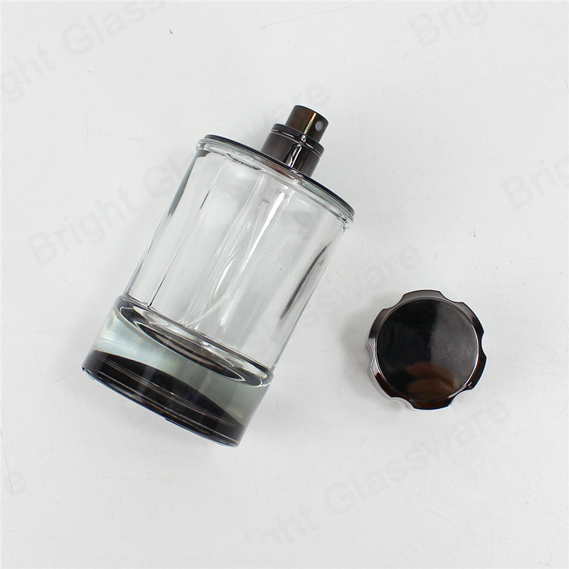 black painting cover perfume bottle with magnetic cap from china