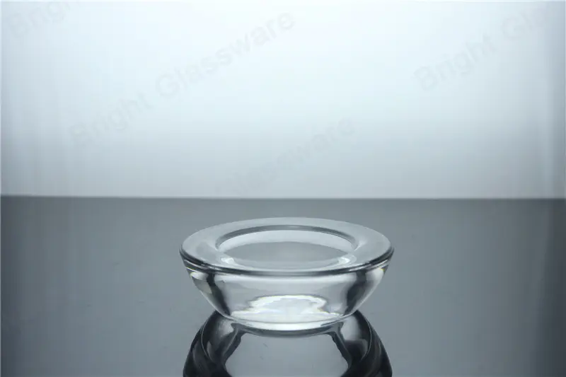 Porte-lampe à thé en verre épais transparent