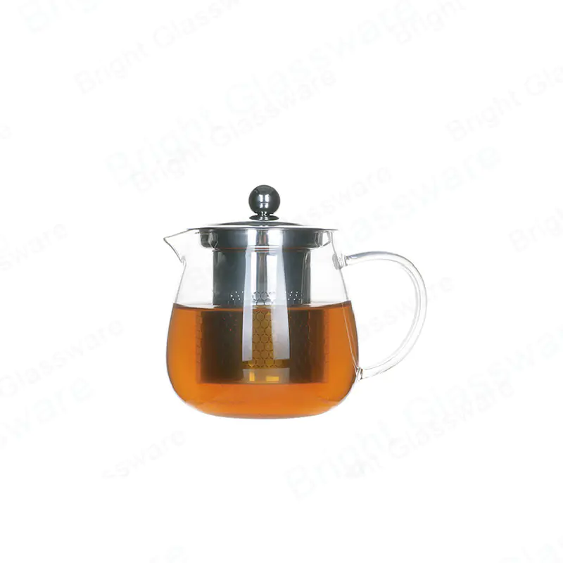 small 350ml heat-resistant borosilicate glass teapot and infuser