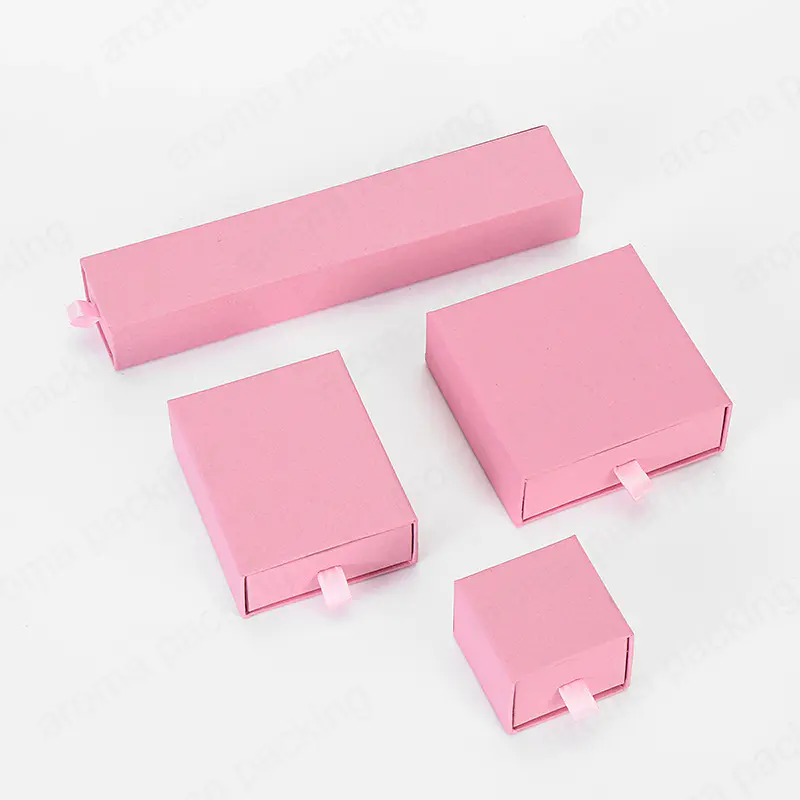 Taille et couleur personnalisées Kraft Cardboard Slide Drawer Paper Jewelry Box Gift Packaging