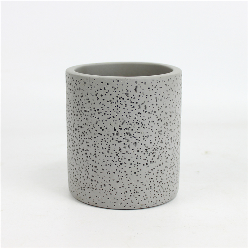 spotted design thick concrete candle jar for candle making