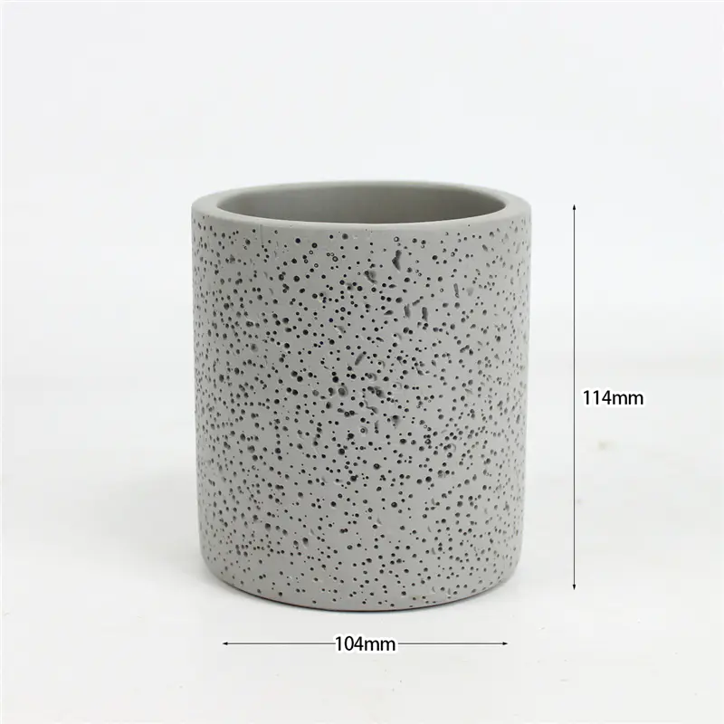 用于制作蜡烛的斑点设计厚混凝土蜡烛罐