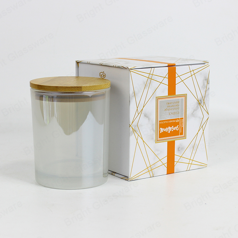 Custom luxury multi-color rigid candle boxes for glass candle jar packaging 