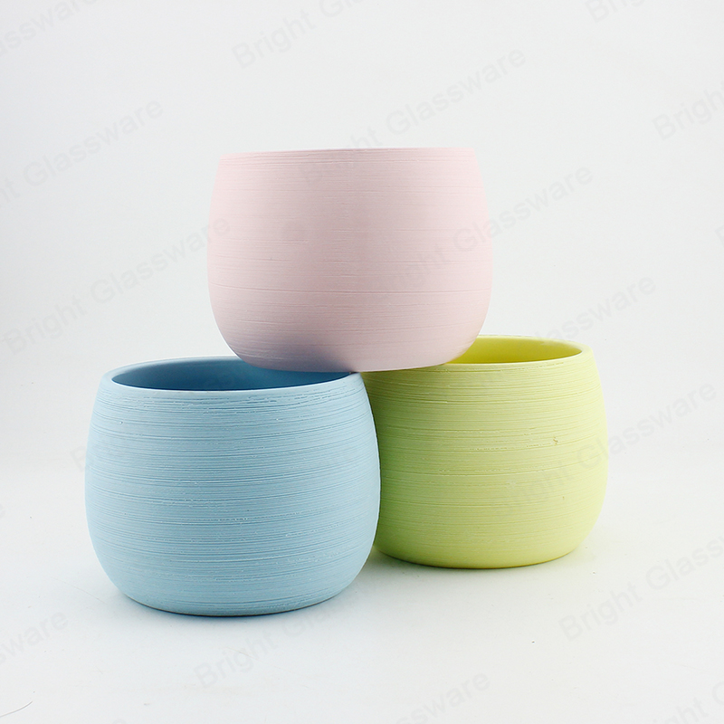 Wholesale colorful ceramic candle bowl jar for candle making