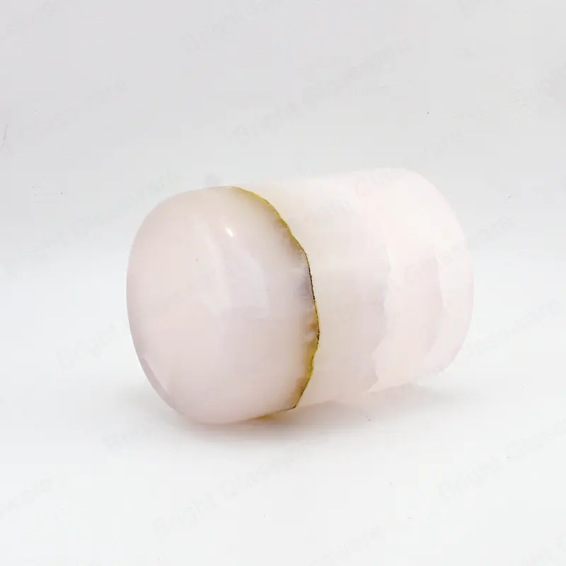 200ml Bougies vintage en marbre onyx rose pour la décoration de mariage