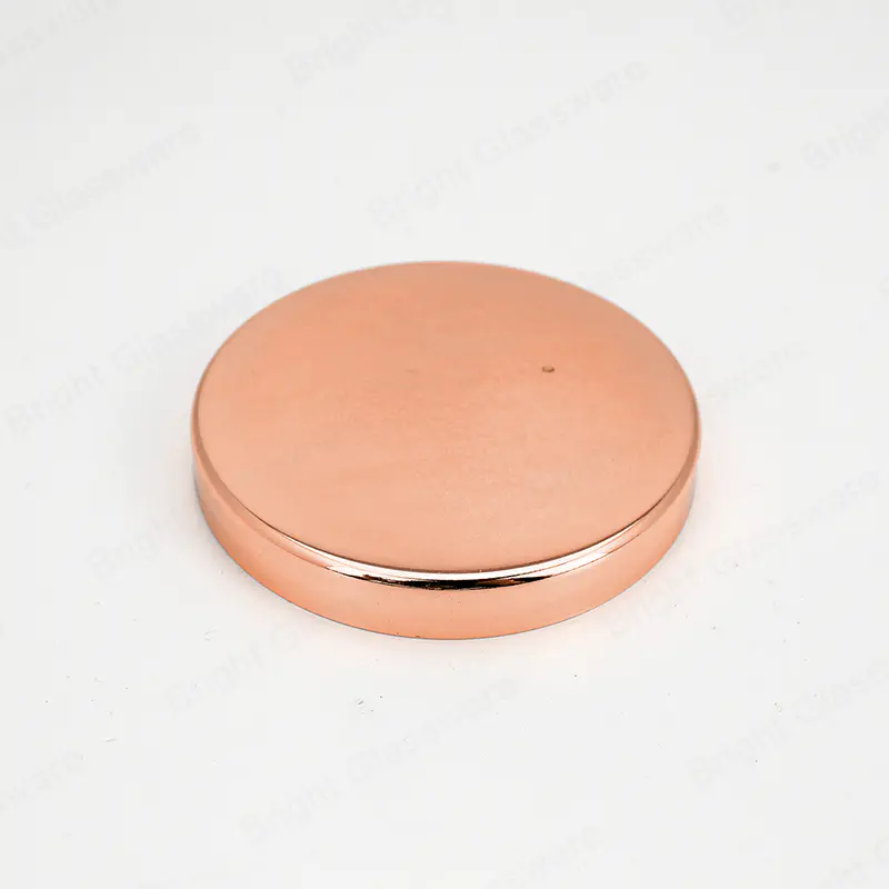 Wholesale metal candle lids rose gold color for glass jar & container