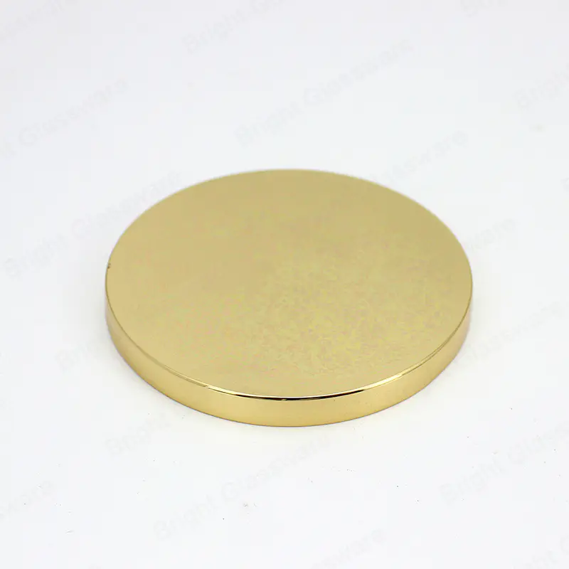 Nice looking zinc alloy gold metal candle lid for candle jar
