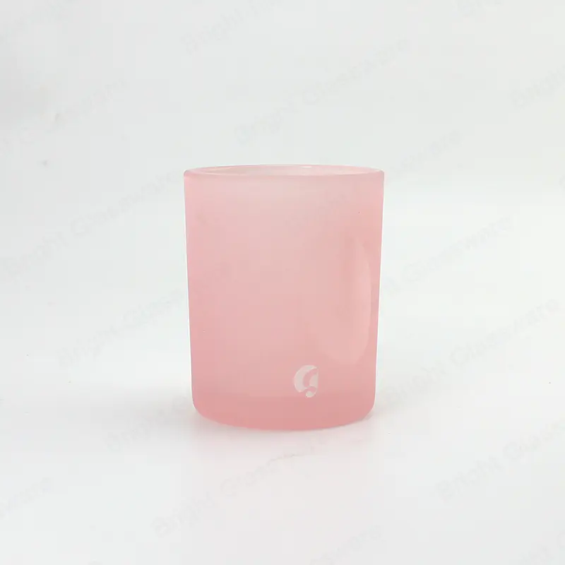 100ml frascos de velas de vidrio rosa esmerilado para hacer velas