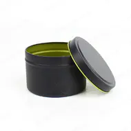 Black Straight Side Candle Tin Cans 100ml Empty Metal Storage Tins for Making Candles