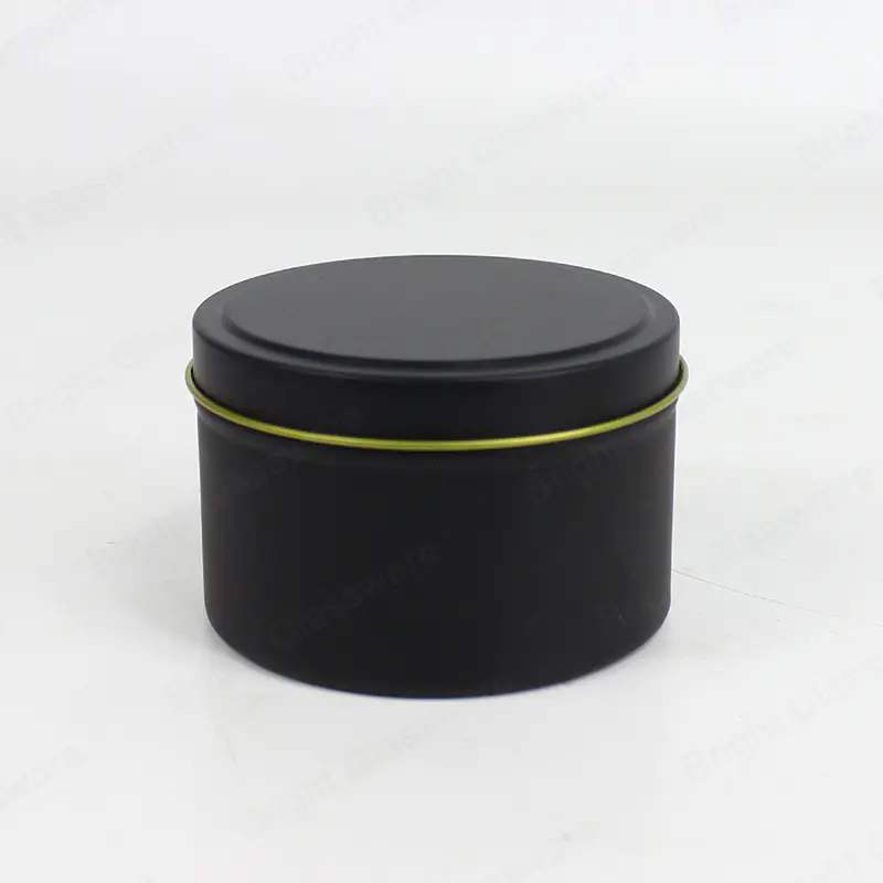 黒いまっすぐな側面の蝋燭の缶100mlの蝋燭を作るための空の金属貯蔵の缶