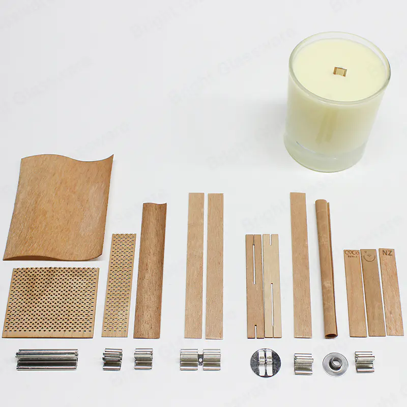 Venta al por mayor de doble capa de mechas de vela de soja de madera para la fabricación de velas