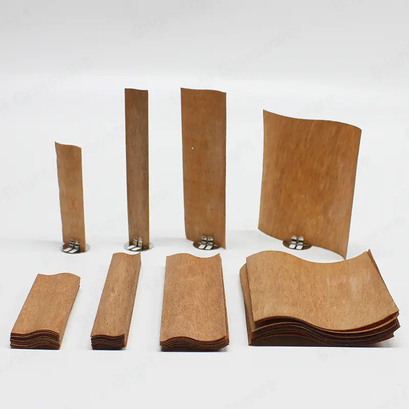 OEM パチパチ音を立てる木製ウィック、キャンドル作成および DIY キャンドルクラフト用の金属クリップ付き
