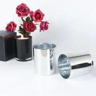电镀银玻璃蜡烛罐批量生产