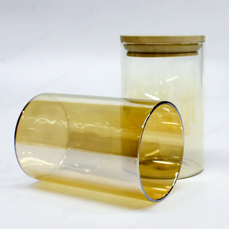 空光琥珀抗高硼硅酸盐玻璃蜡烛罐，用于蜡烛制作