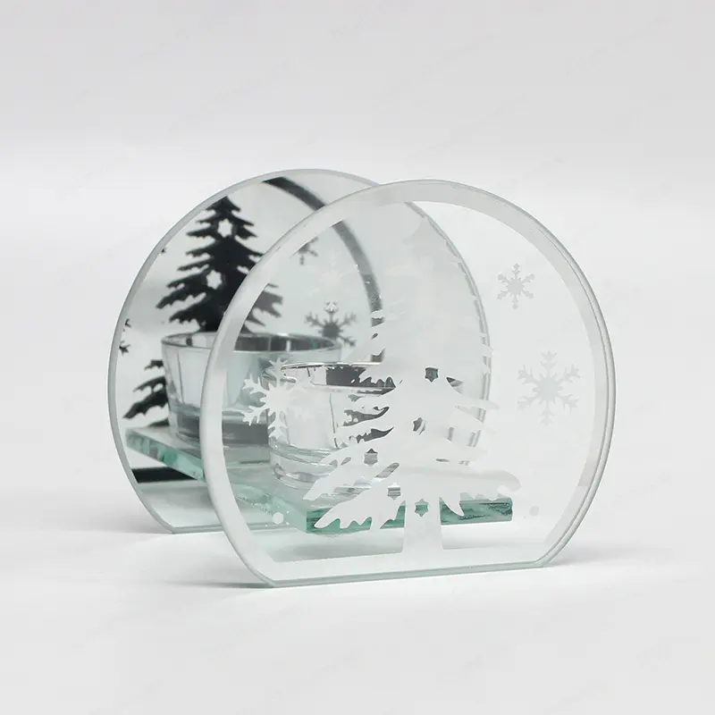 Уникальный прозрачный изогнутый стеклянный подсвечник на заказ чайные легкие чашки для свадебного украшения