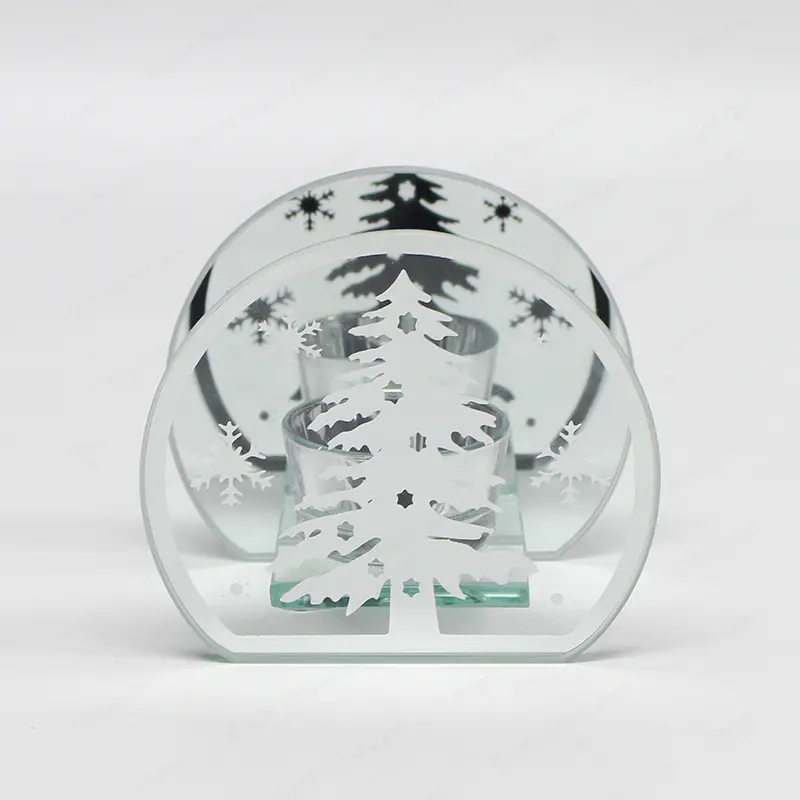 Уникальный прозрачный изогнутый стеклянный подсвечник на заказ чайные легкие чашки для свадебного украшения