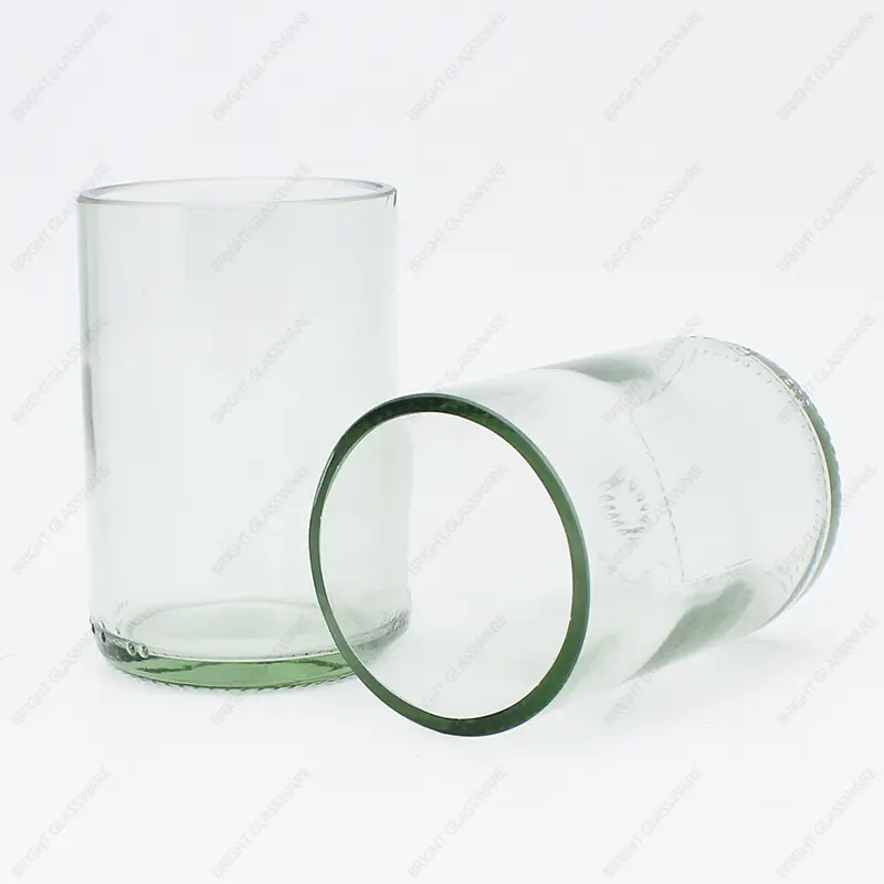 Amazon Hot ecológico 16oz lata redonda transparente en forma de vasos de vidrio cerveza