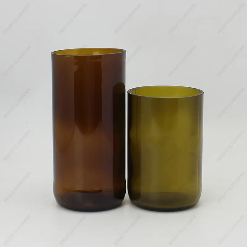 Amazon Hot Eco-friendly 16oz Transparent Rond Peut Shaped Glass Cups Bière