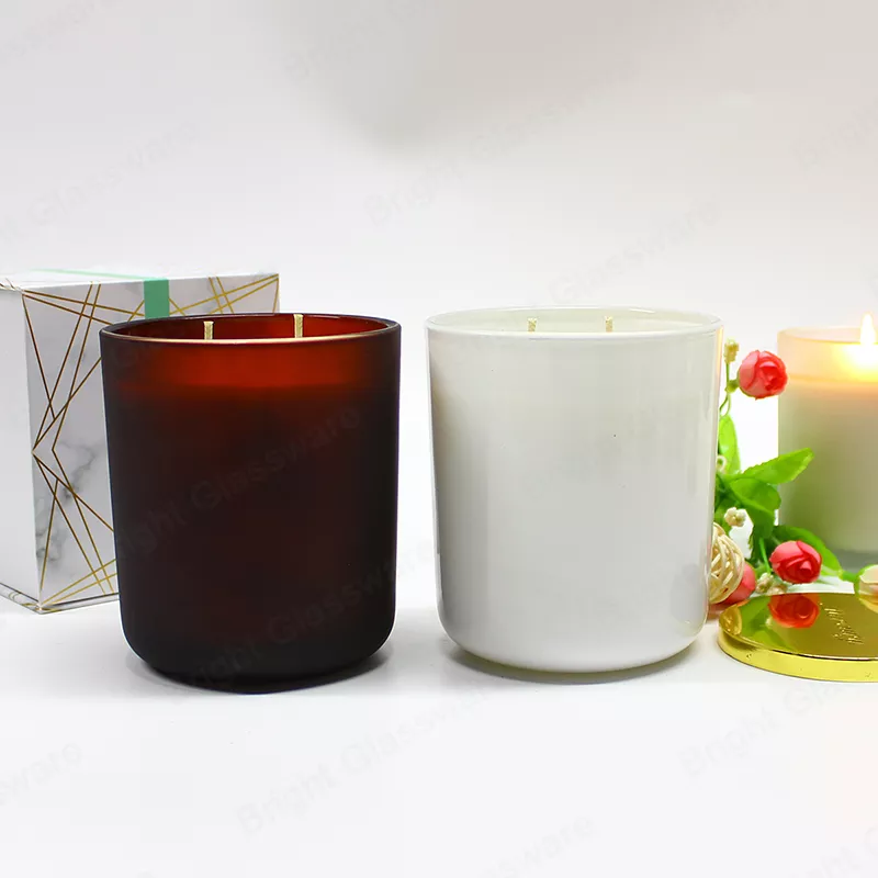 small candle holder glass | latest round bottom glass candle jar with lid