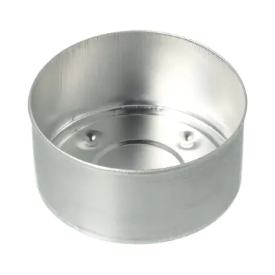 Venta al por mayor de plata estándar de aluminio taza de té 39mm x 19mm para vela