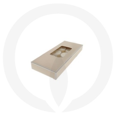 High Quality Beige 19mm Tealight Box - 10 Pack For Candle Jar