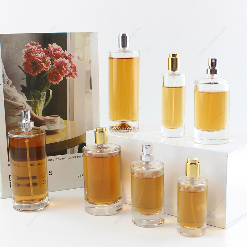 Free Sample Round Clear 30ml 50ml 100ml 200ml Glass Perfume Bottle For Skin