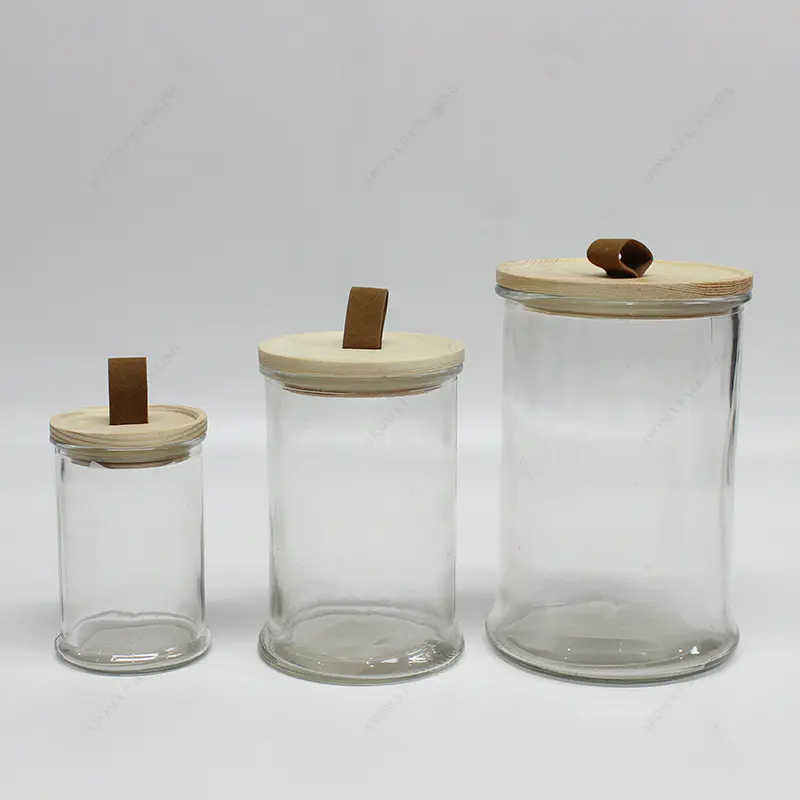 Vela redonda tapa de madera grado alimenticio tamaño personalizado con cinta para frasco de velas