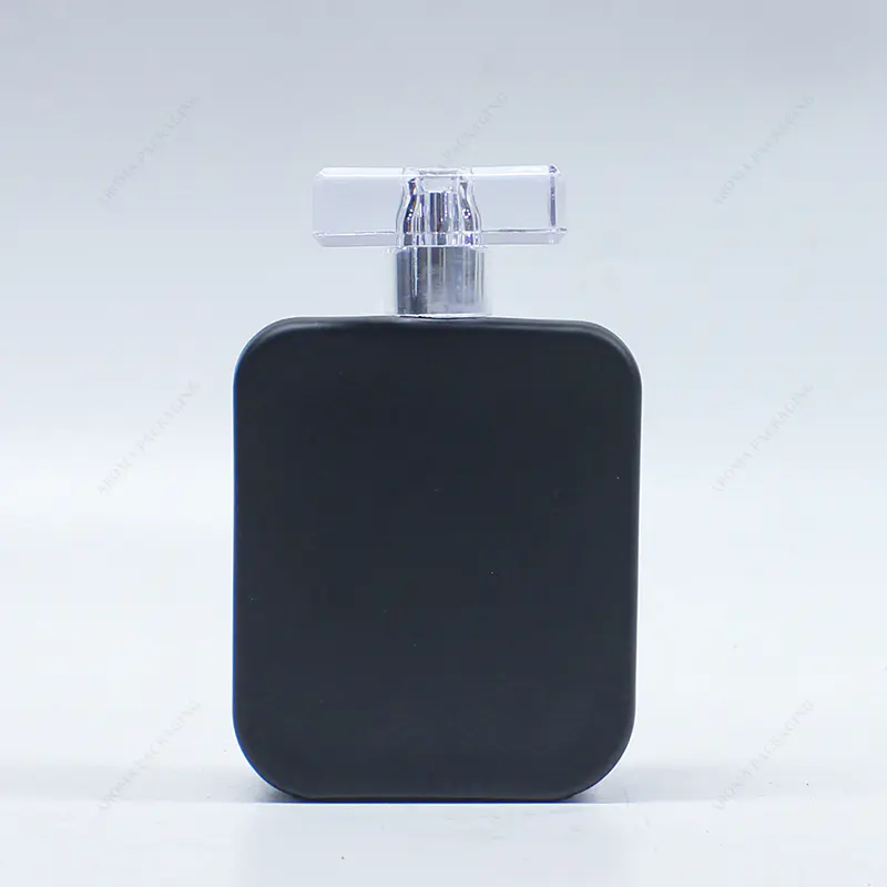 Personalización de fábrica azul negro rosa 80ml botella de perfume de vidrio GBC219
