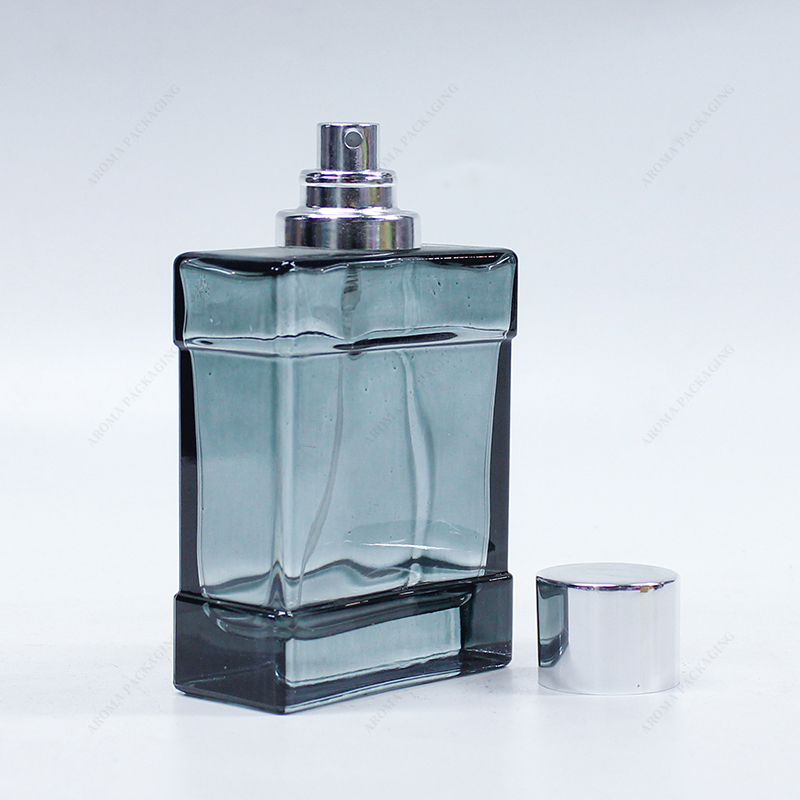 Factory Made Luxury 40ml 100ml Square Glass Perfume Bottle GBC261 with Custom Lid