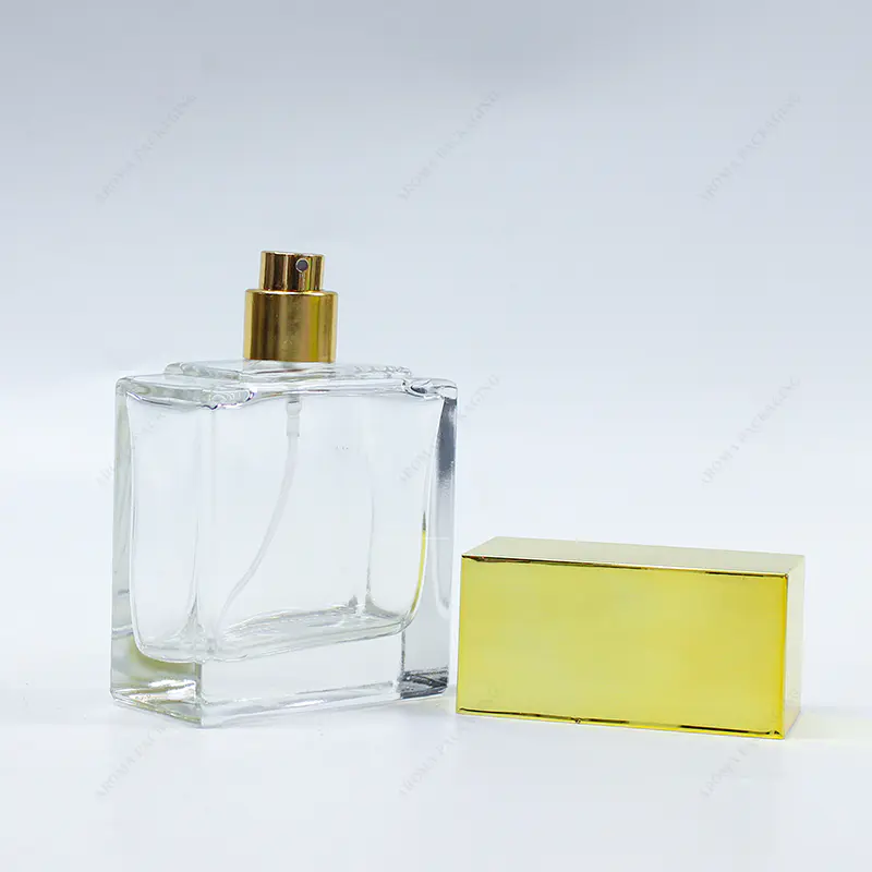 Fabriqué en usine Bouteille de parfum en verre de forme personnalisée jaune bleu GBC264-266
