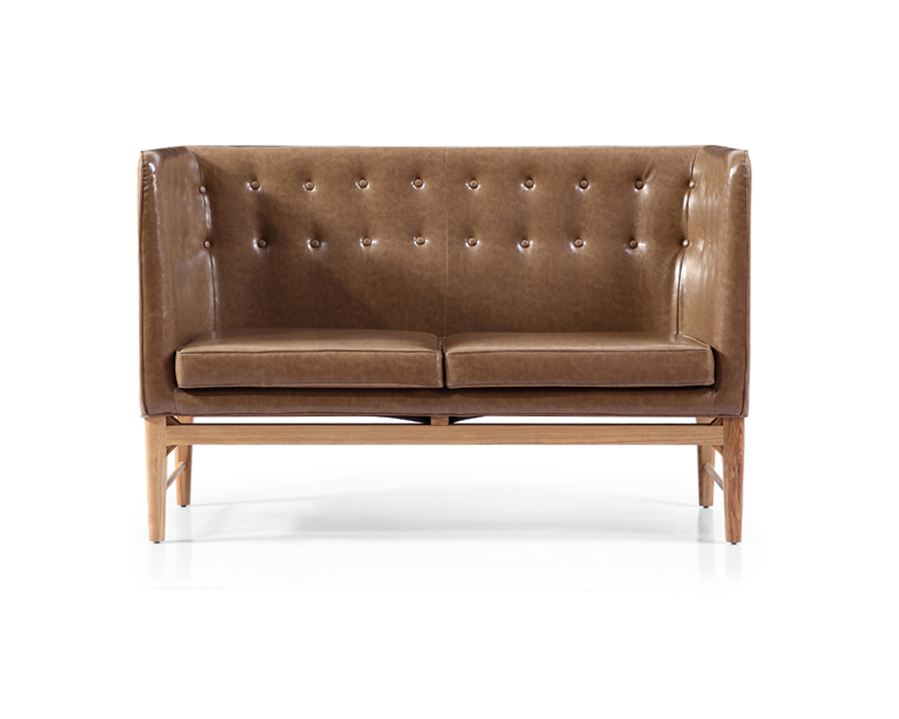 GS005 Loveseat Italian Leather Sofa