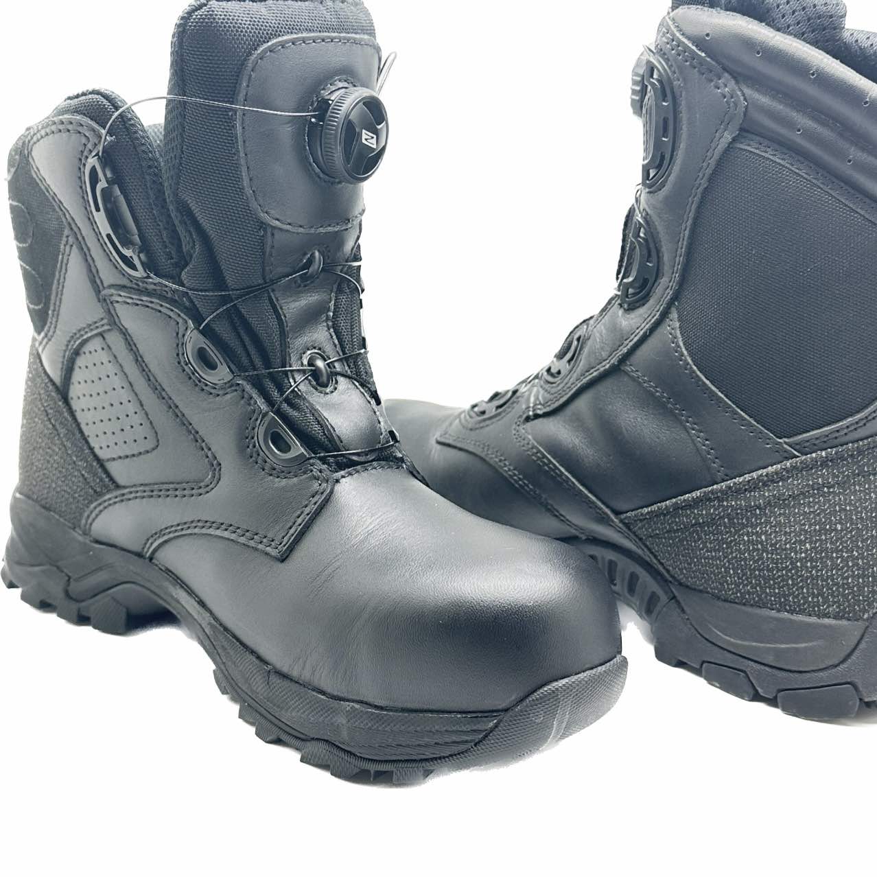 Waterproof full grain leather black Tactical Combat Boots