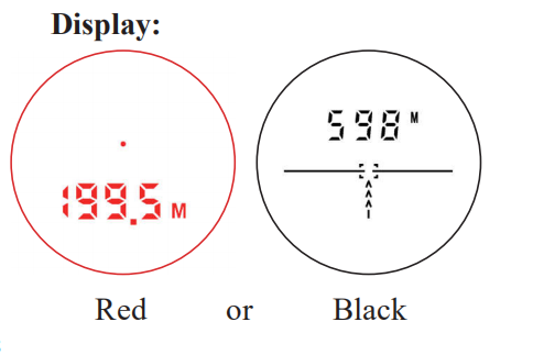 RED OR BLACK LCD DISPLAY RANGEFINDER LASER RANGEFINDERS