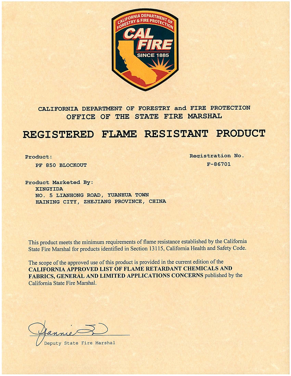 CFM-CERTIFICATE-PF-850-(Tarpaulin-certificate）