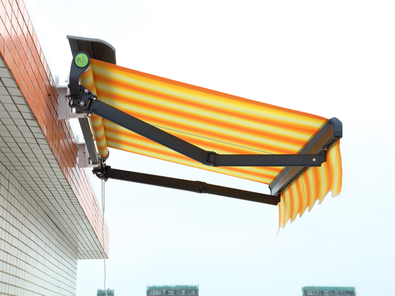 How to maintain outdoor folding arm awning?
