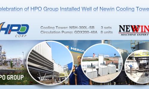 Празднование установки HPO Group колодца градирен Newin