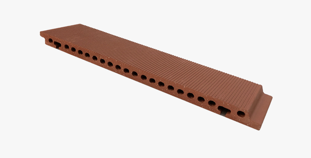Red light grooved architectural terracotta panels