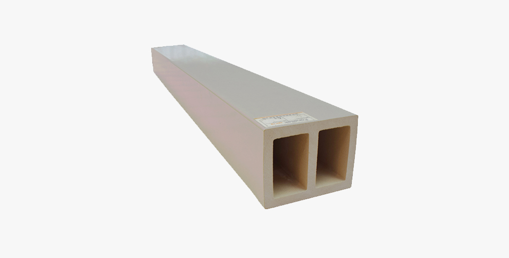 2 holes design terracotta baguette with facade curtain wall
