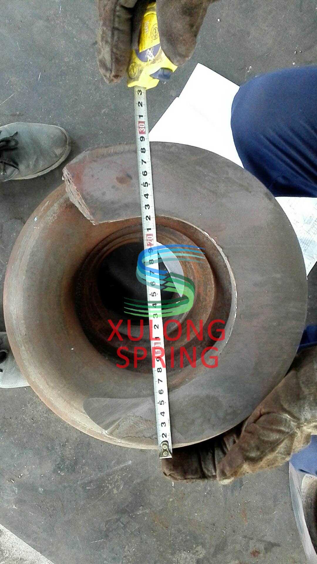 70mm wire hot wound spring with outside diameter 290mm